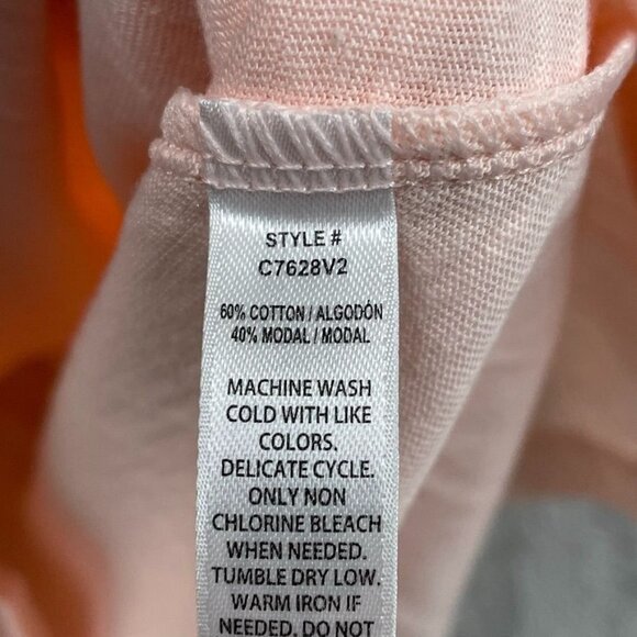 Felina Womens XXL V-Neck Short Sleeve Pink Tee Shirt d0617 - Picture 6 of 8